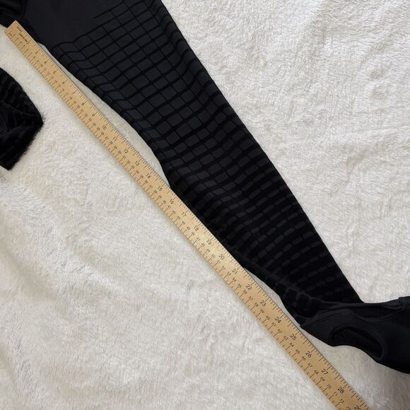 Nike Dri-Fit Pro Recovery Hypertight Running Tights in Black Neon Green Size L - Picture 15 of 16